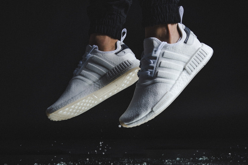 Adidas' NMD R1 in White/White Are Cleeeean