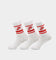 Nike Nike Sportswear Everyday Essential Crew Socks 3 Pack White/Red