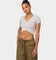 Puma Women's Classics Cropped Slim T-Shirt Light Gray Heather