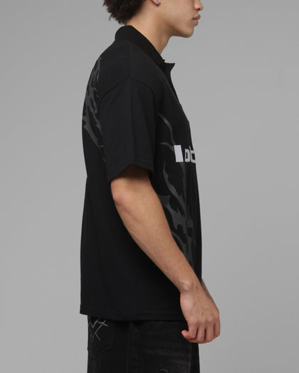 Loiter Cyber Polo T-Shirt Black