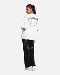 Ed Hardy Techno Rhinestone T-Shirt Off White