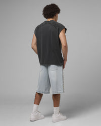Loiter Cyber Applique Muscle T-Shirt Black