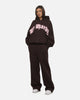 Ed Hardy Women's Distressed Hoodie Brown