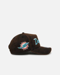 New Era Miami Dolphins 'Black Washed Official Team Color' 9FORTY A-Frame Snapback Washed Black