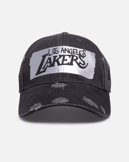 Mitchell & Ness Los Angeles Lakers 'Duct Tape' Dad Fit Strapback Washed Black