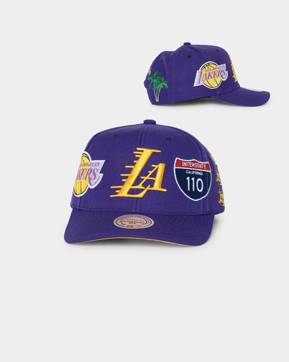 Mitchell & Ness Los Angeles Lakers 'Highway' Snapback Purple