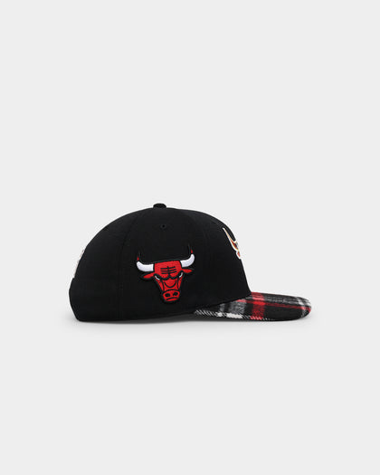 Pro Standard Chicago Bulls Prop Prep Plaid Snapback Black
