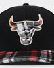 Pro Standard Chicago Bulls Prop Prep Plaid Snapback Black