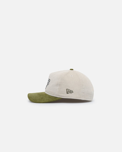 New Era Oakland Athletics 'Dusty Olive Corduroy' Golfer Pre-Curved Snapback Green Med