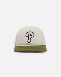 New Era Philadelphia Phillies 'Dusty Olive Corduroy' Golfer Pre-Curved Snapback Green Med