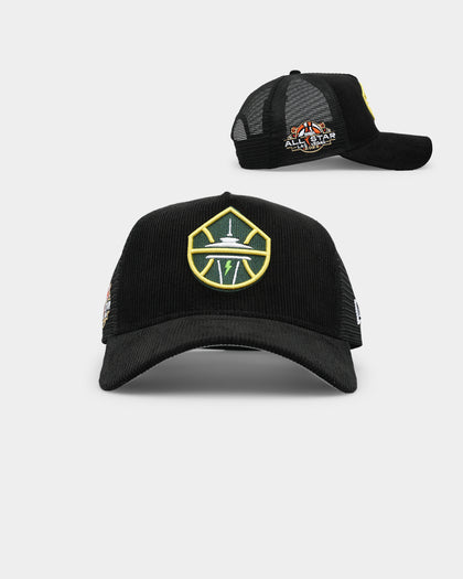 New Era Women's Seattle Storm 'WNBA All Star' 9FORTY A-Frame Trucker Snapback Black