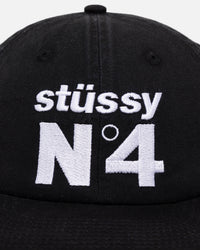 Stussy No. 4 Low Pro Cap Black
