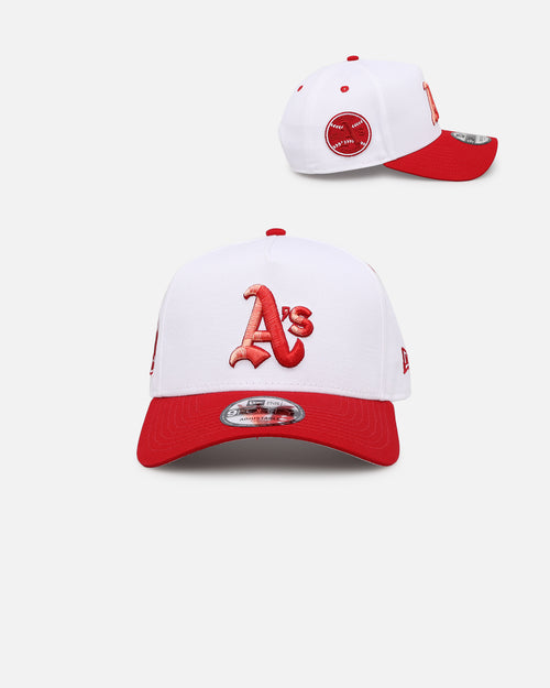 New Era Oakland Athletics 'Satin Blaze' 9FORTY A-Frame Snapback White/Scarlet