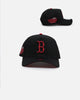 New Era Boston Red Sox 'Satin Scarlet' 9FORTY A-Frame Snapback Black/Scarlet