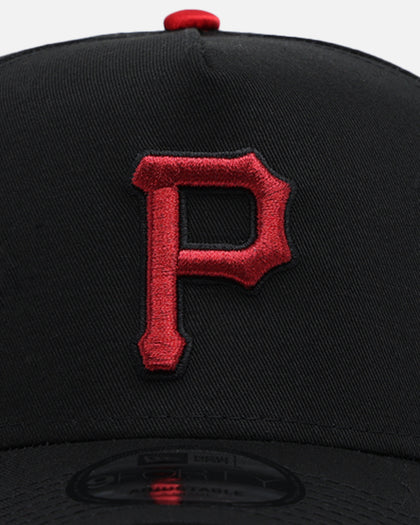 New Era Pittsburgh Pirates 'Satin Scarlet' 9FORTY A-Frame Snapback Black/Scarlet
