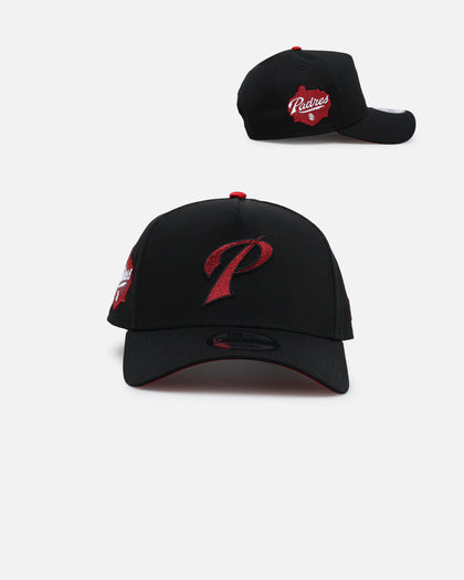 New Era San Diego Padres 'Satin Scarlet' 9FORTY A-Frame Snapback Black/Scarlet