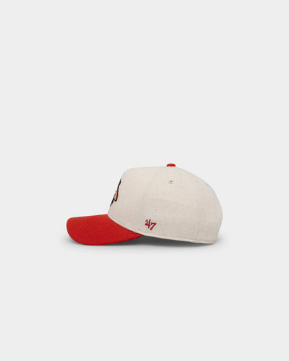 47 Brand Chicago Blackhawks Wooly Offside Sure Shot 47 MVP DT Snapback Natural/Red