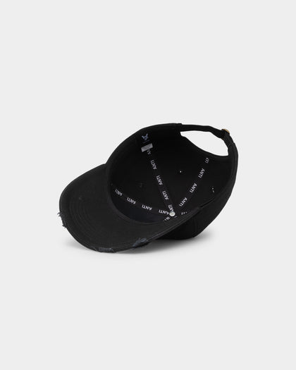 The Anti Order A1 Distressed 6 Panel Strapback Black