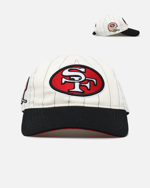 Pro Standard San Francisco 49ers Pinstripe Classic Dad Hat Strapback Eggshell/Yellow