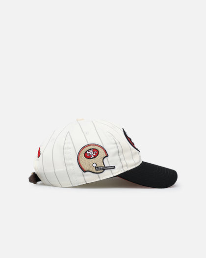 Pro Standard San Francisco 49ers Pinstripe Classic Dad Hat Strapback Eggshell/Yellow
