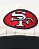 Pro Standard San Francisco 49ers Pinstripe Classic Dad Hat Strapback Eggshell/Yellow