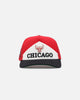 Pro Standard Chicago Bulls Chevron Pinch Front Trucker Snapback Red