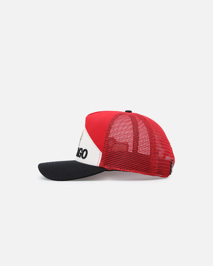 Pro Standard Chicago Bulls Chevron Pinch Front Trucker Snapback Red