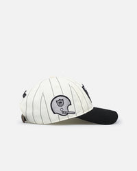 Pro Standard Las Vegas Raiders Pinstripe Classic Dad Hat Strapback Eggshell/Yellow