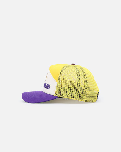 Pro Standard Los Angeles Lakers Pinch Front Trucker Snapback Yellow