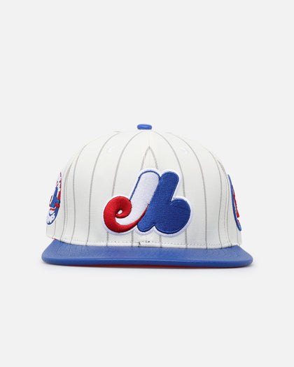 Pro Standard Montreal Expos Classic Logo Wool Strapback Eggshell/Yellow