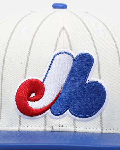 Pro Standard Montreal Expos Classic Logo Wool Strapback Eggshell/Yellow