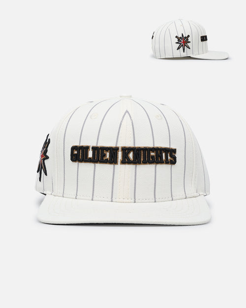 Pro Standard Vegas Golden Knights Pinstripe Snapback Eggshell/Yellow