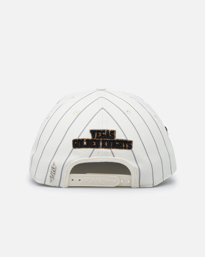 Pro Standard Vegas Golden Knights Pinstripe Snapback Eggshell/Yellow