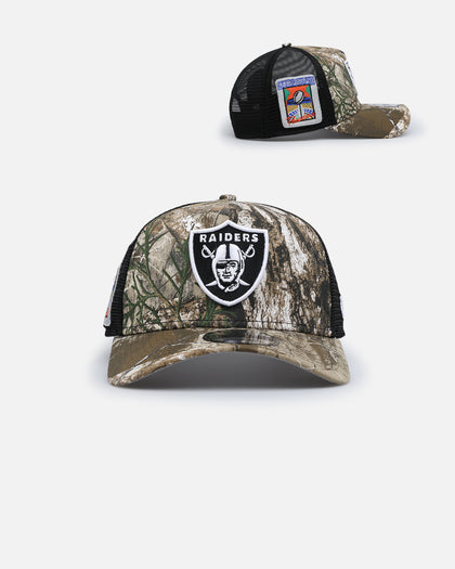 New Era Las Vegas Raiders 'Real Tree' 9FORTY A-Frame Trucker Snapback Realtree Edge