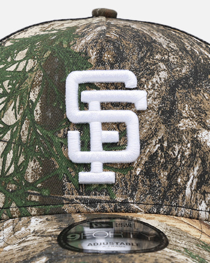 New Era San Francisco Giants 'Real Tree' 9FORTY A-Frame Trucker Snapback Realtree Edge