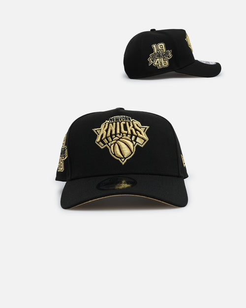 New Era New York Knicks 'NBA Gold Links' 9FORTY A-Frame Snapback Black/Gold