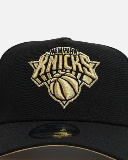 New Era New York Knicks 'NBA Gold Links' 9FORTY A-Frame Snapback Black/Gold