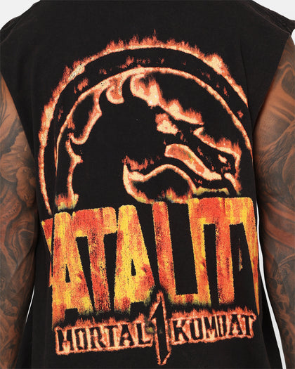 Goat Crew X Mortal Kombat Group Vintage Muscle T-Shirt Black Wash