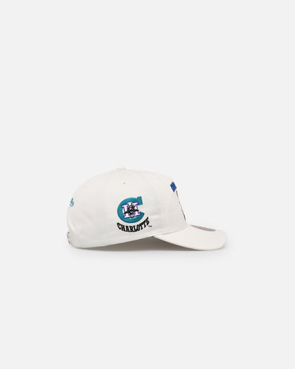 Mitchell & Ness Charlotte Hornets Bug Backer Deadstock Snapback White