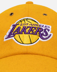 47 Brand Los Angeles Lakers Wooly Clean Up Strapback Gold