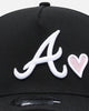 New Era Atlanta Braves 'Pink Satin Hearts' 9FORTY A-Frame Snapback Black/White