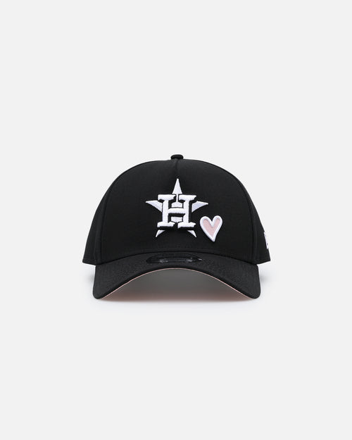 New Era Houston Astros 'Pink Satin Hearts' 9FORTY A-Frame Snapback Black/White