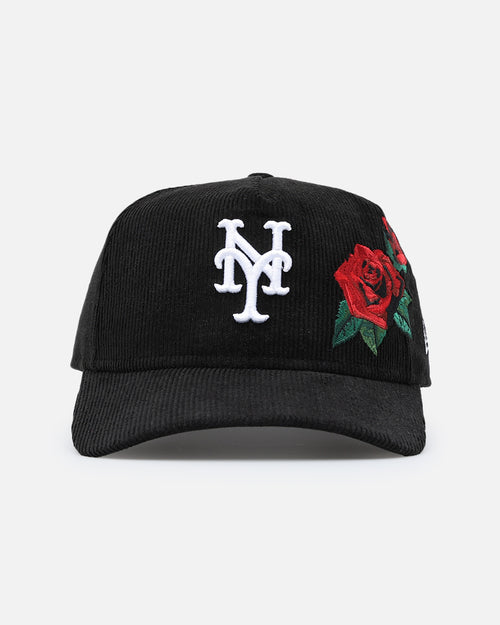 New Era New York Mets 'Corduroy Rose' Pre-Curved Golfer Snapback Black Corduroy/White
