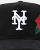 New Era New York Mets 'Corduroy Rose' Pre-Curved Golfer Snapback Black Corduroy/White