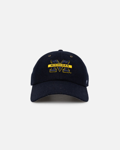 47 Brand Michigan Wolverines Wooly Clean Up Strapback Navy