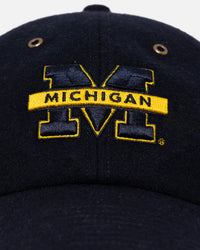 47 Brand Michigan Wolverines Wooly Clean Up Strapback Navy