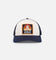 American Needle Twill Valin Patch Trucker Snapback Ivory/Navy