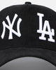 New Era New York Yankees X Los Angeles Dodgers 'Dual Logo' 9FORTY A-Frame Trucker Snapback Black