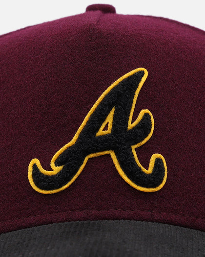 New Era Atlanta Braves 'Large Chenille' 9FORTY A-Frame Snapback Maroon