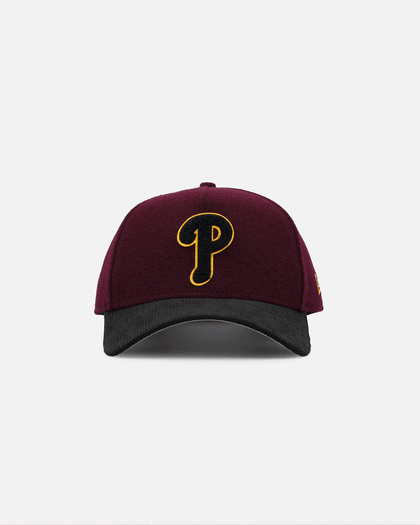 New Era Philadelphia Phillies 'Large Chenille' 9FORTY A-Frame Snapback Maroon